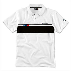 BMW M Sport Polo Logo Bianca Uomo